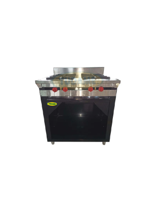 Cocina a gas 4 Hornillas Hondas y Gabinete Acero 430 + galv pintd