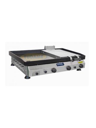 Plancha a gas con prensador 080cm METVISA