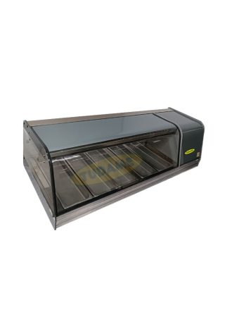 Vitrina 5 bandejas refrigerada 1.34m con unidad plateado