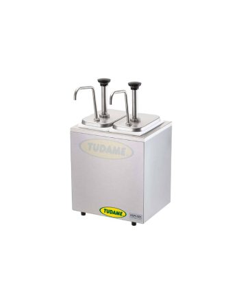 Dispensador de aderezos 2 boquillas en acero inox SERVER