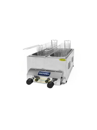Freidor a gas con capacidad de 3+3 litros METVISA