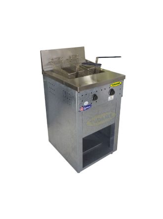 Freidor eléctrico 30+5 litros en acero inoxidable + galvanizado