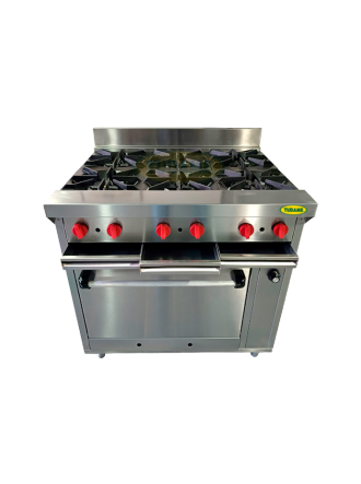Cocina 6 hornillas y horno 430 con Termostato de Seguridad