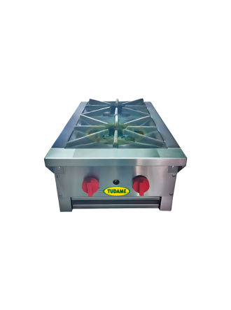 Cocina tope modular 2 hornillas acero 430