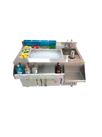 Cocteleros Refrigerados de 1.20 m 4 bandejas