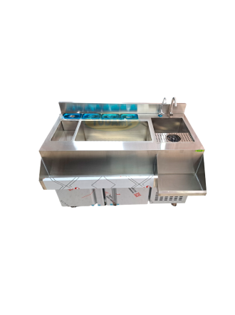 Cocteleros Refrigerados de 1.20 m 4 bandejas