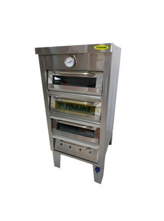 Horno a gas 3 bandejas con pirometro