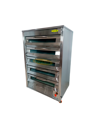 Horno a gas 10 bandejas 5 cámaras