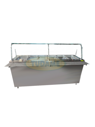 Mostrador Self-Service 2,10 metros 6 bandejas