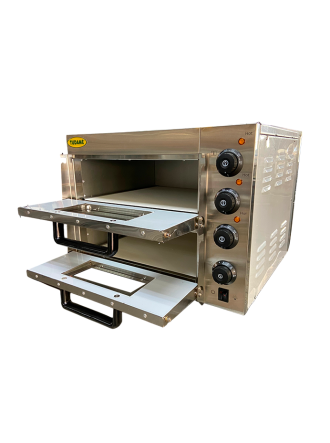 Horno Eléctrico para Pizza VESUVIO 2 Cámaras | Doble Producción - Piedra Refractaria
