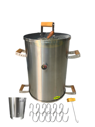 Barril Ahumador en Acero Inox 35Lbs