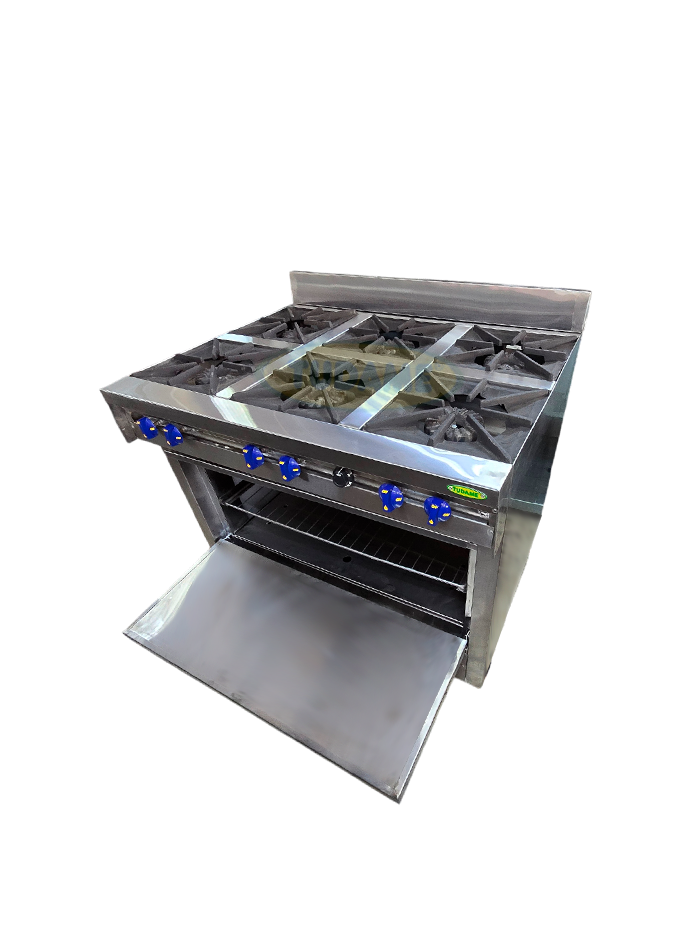 Cocina a gas 6 hornillas en acero inox - Image 2