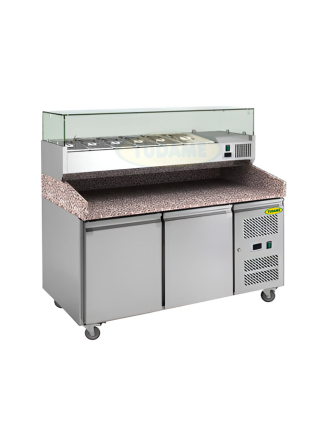 Mesa refrigerada para pizza 2 Puertas